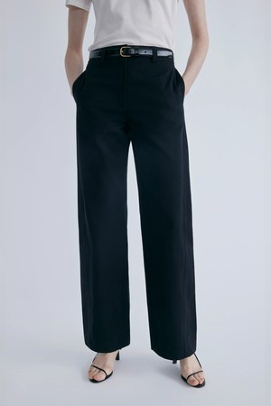 Cotton Barrel Pants_Black