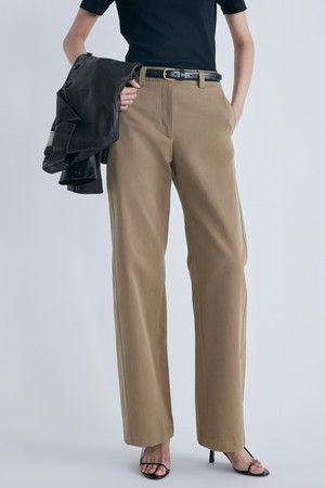 Cotton Barrel Pants_Beige