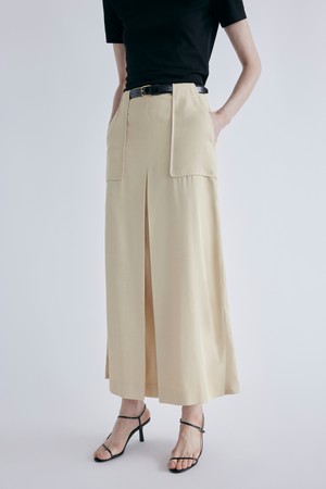 Silk Long Skirts_Yellow