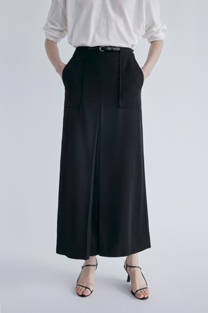 Silk Long Skirts_Black