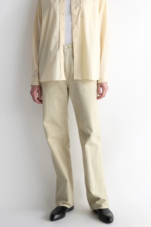 Straight Denim Pants_Light Khaki