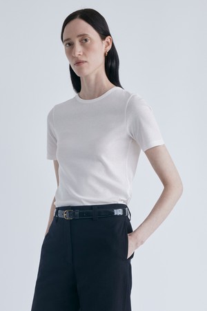 Short Sleeve Compact T-Shirt_Ivory