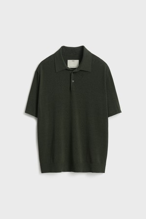 Short Sleeve Classic Polo Knit_Deep Green