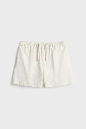 Washed Cotton Shorts_White