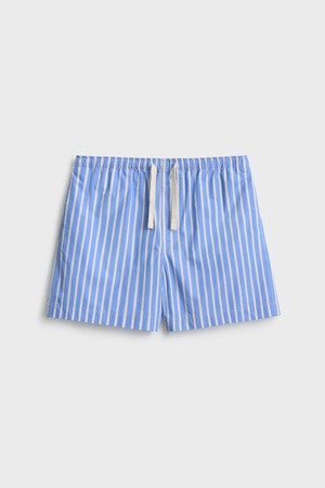 Washed Cotton Shorts_Blue Stripe