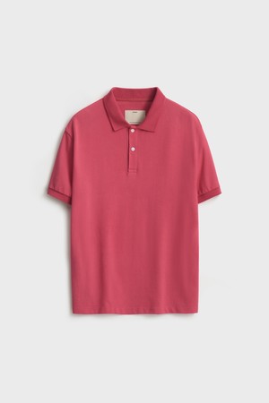 Short Sleeve Classic Pique Polo Shirt_Red