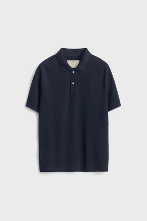 Short Sleeve Classic Pique Polo Shirt_Dark Navy