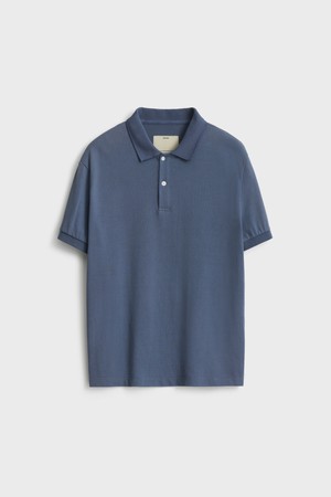 Short Sleeve Classic Pique Polo Shirt_Blue