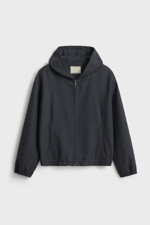 Hooded Zip Up Jacket_Dark Gray