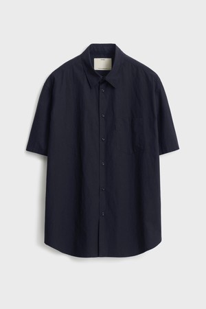 Short Sleeve Comfort Shirt (Typewriter)_Navy