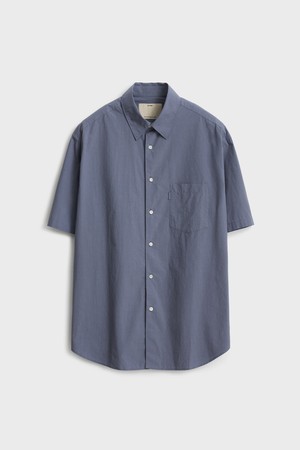 [5월4일 예약발송] Short Sleeve Comfort Shirt (Typewriter)_Dolphin Blue