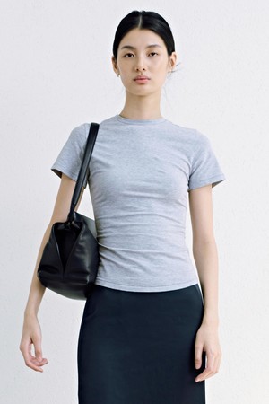 Cotton Jersey Top_Melange Gray