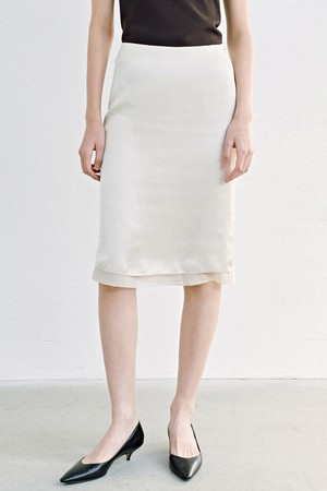 Layered Sheer Skirt_Ivory