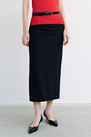 Summer Wool Skirt_Black