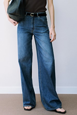 Barrel Fit Denim_Mid Blue