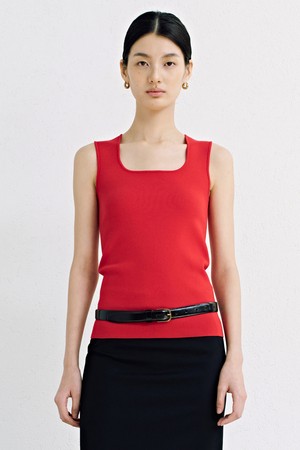 Sleeveless Knit_Red