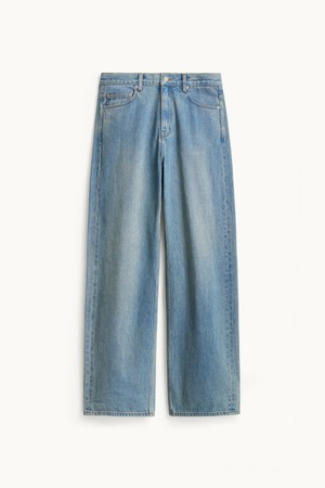 Relaxed Straight Denim Pants_Light Blue