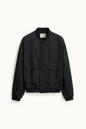 Cupro Bomber Jacket_Black