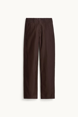 Cotton Officer Chino Pants_Dark Brown