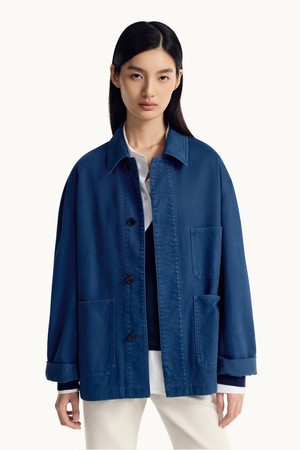 Brushed Cotton Work Jacket_French Blue