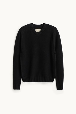 Cashmere V-Neck Knit_Black