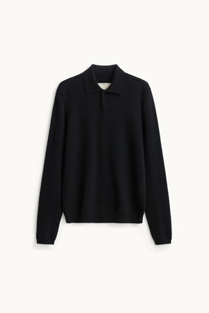 Cashmere Compact Polo Knit_Black