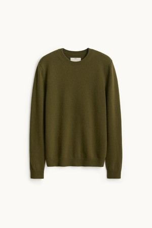 Cashmere Compact Crewneck Knit_Khaki