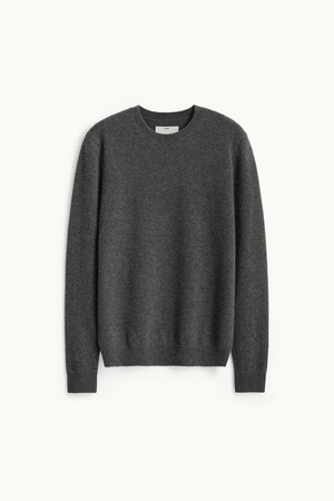 Cashmere Compact Crewneck Knit_Charcoal