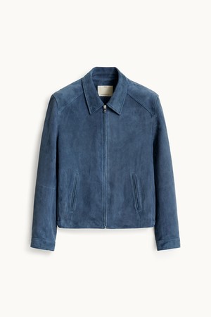 Single Suede Jacket_Blue