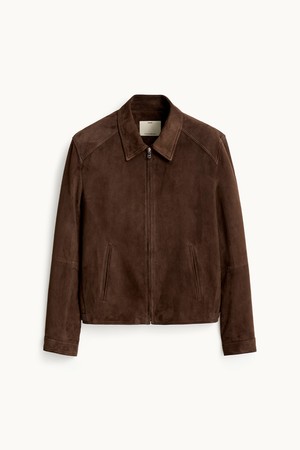 Single Suede Jacket_Brown