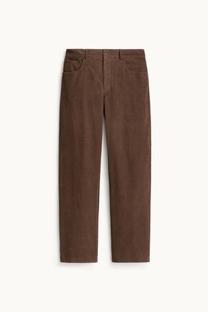 Corduroy Dyeing Tapered Pants_Brown