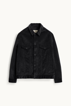 Corduroy Trucker Jacket_Black