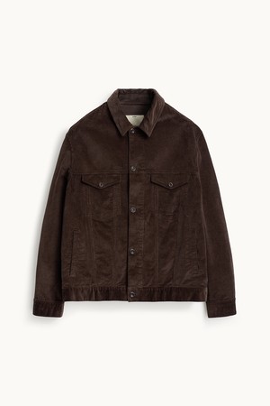 Corduroy Trucker Jacket_Brown