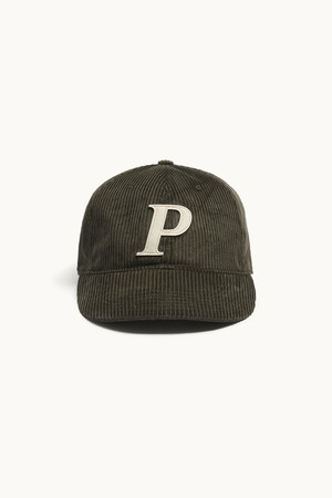 Corduroy Graphic Ball Cap_Olive