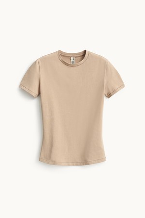 Cotton Jersey T-shirt_Beige