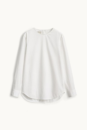 Round Neck Oversized Shirt_White