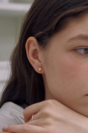 925silver 멜로우 하트 귀걸이