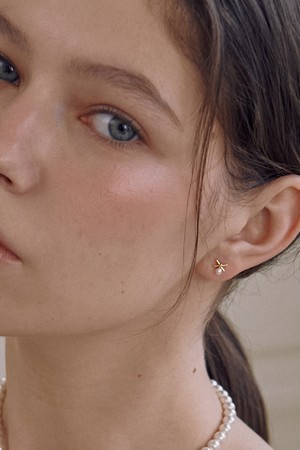 925silver 노엘 크로스 진주 귀걸이