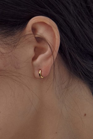 925silver 헤이즈 컷팅 원터치 링 귀걸이