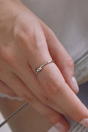 925silver 스틸리 매듭 반지