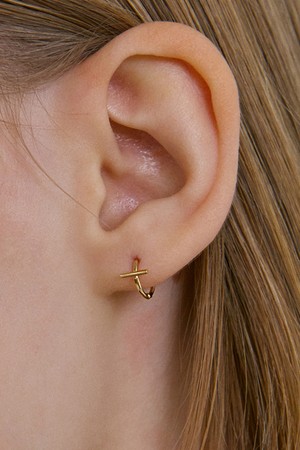 14k 킨드 스틱 원터치 링 귀걸이