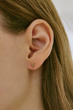 14k 버블 플라워 귀걸이