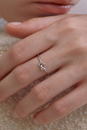 925silver 러빈 하트 매듭 반지