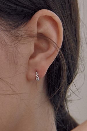 925silver 위스티 원터치 링 귀걸이