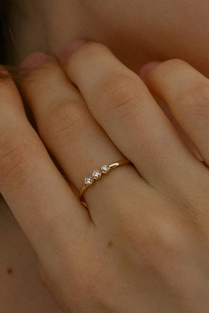 14k 다프 트리플 큐빅 반지