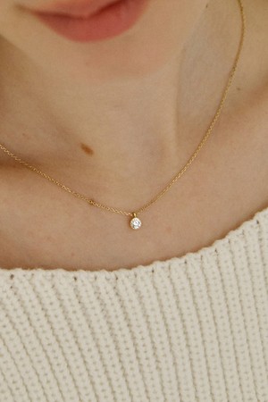 14k 퓨어 큐빅 목걸이