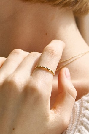 14k 비비 트위스트 반지