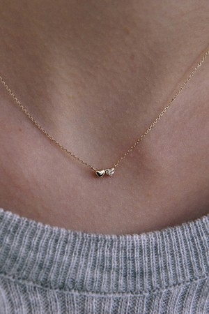 14k 듀엣 하트 목걸이