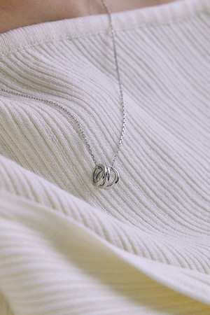 925silver 드레이프 링 펜던트 목걸이