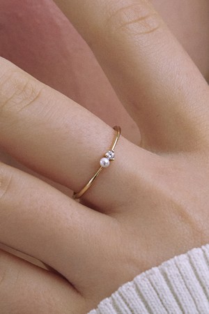 14k 디어 블룸 진주 반지